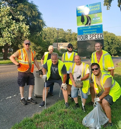 Hammonton Rotary road cleanup crew.